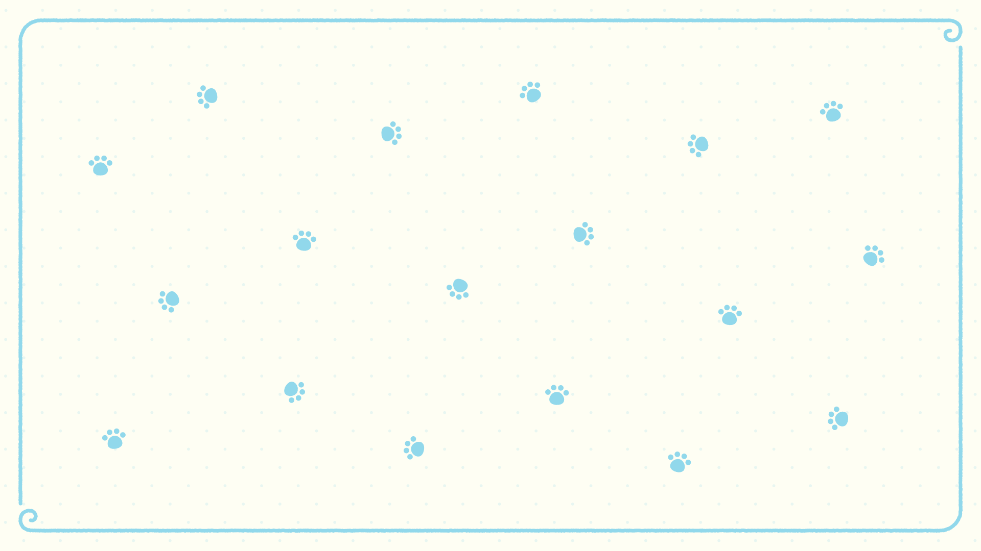 猫の足跡パターンの背景 ブルー 無料の配信背景 イラスト素材 ひきだし