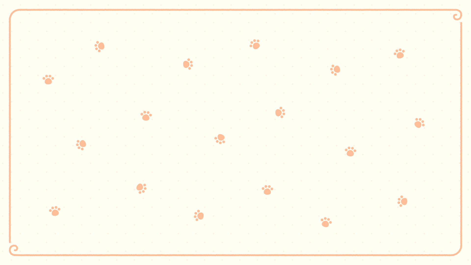 猫の足跡パターンの背景 オレンジ 無料の配信背景 イラスト素材 ひきだし