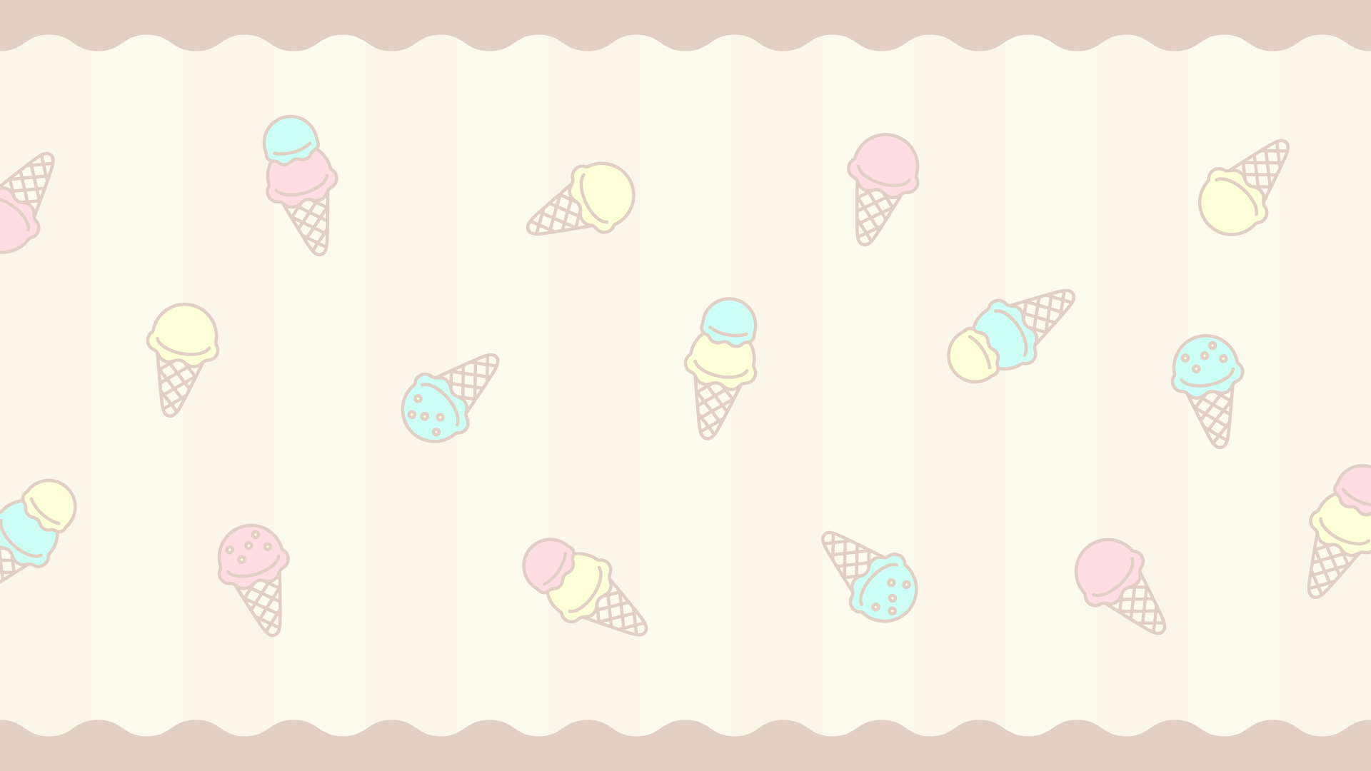 パステルカラーなアイスクリームの背景 無料の配信背景 イラスト素材 ひきだし